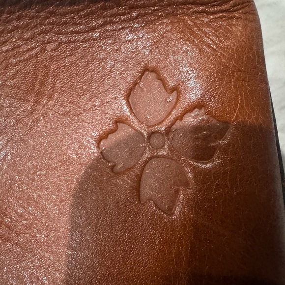 NWOT Patricia Nash Verbania Satchel Purse Brown Leather Studded in Tan - Picture 6 of 10